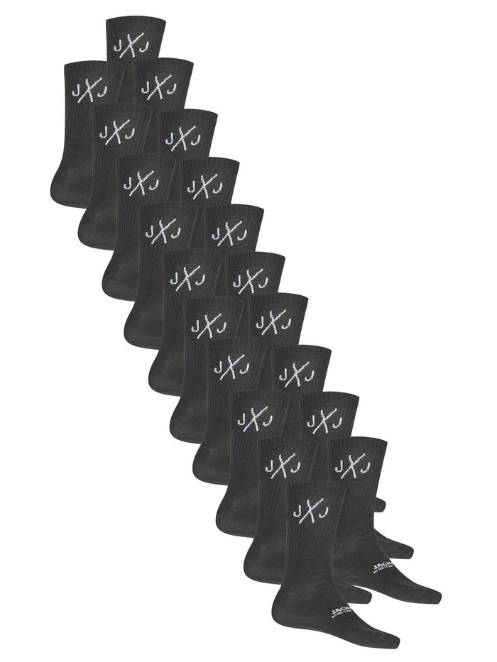Jack & Jones Tennissocken Herren Schwarz Weiß One Size JACDIRECT TENNIS SOCK 20er Pack