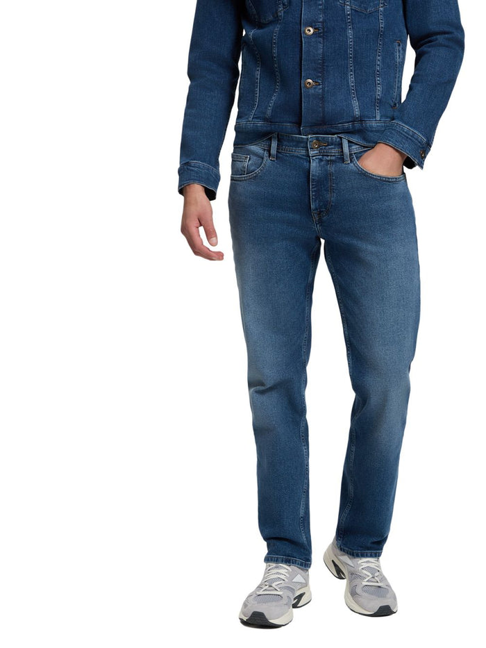 Cross Jeans Herren Jeans ANTONIO - Mid Waist Relaxed Fit - Blau
