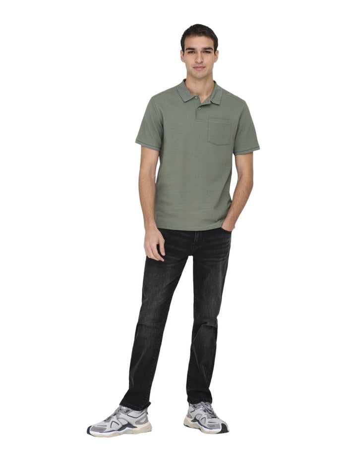 Only & Sons Herren Jeans ONSWEFT REGULAR - Mid Waist - Regular Fit - Blau Schwarz