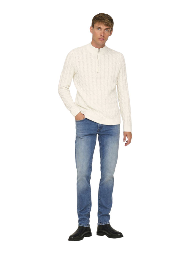 Only & Sons Herren Jeans ONSWEFT REG. - Mid Waist - Regular Fit - Blau Schwarz Grau