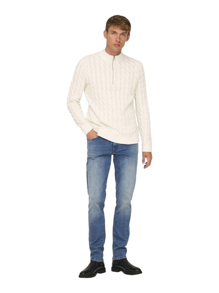 Only & Sons Herren Jeans ONSWEFT REGULAR - Mid Waist - Regular Fit - Blau Schwarz
