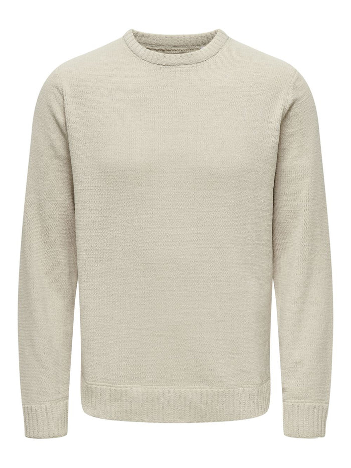 Only & Sons Herren Pullover ONSETHAN LIFE REG 7 CREW KNIT T - Regular Fit