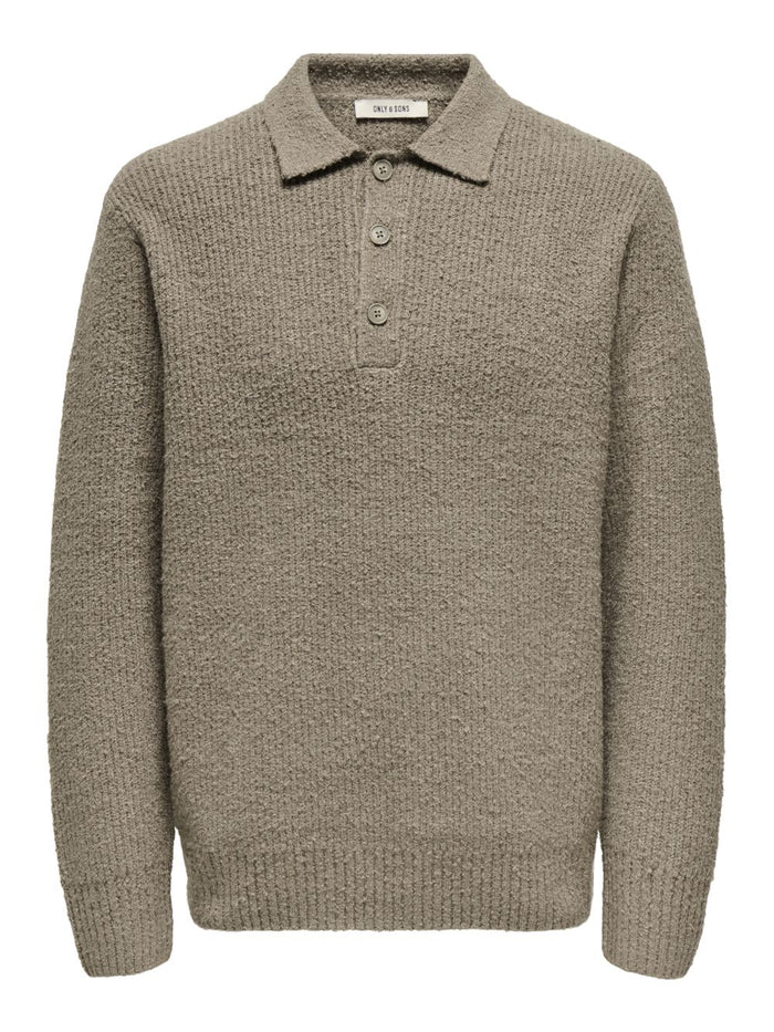Only & Sons Herren Pullover ONSDALE RLX LS POLO KNIT - Regular Fit
