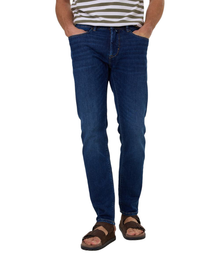 Pierre Cardin Herren Jeans PC-LYON - Mid Waist - Tapered Fit - Blau