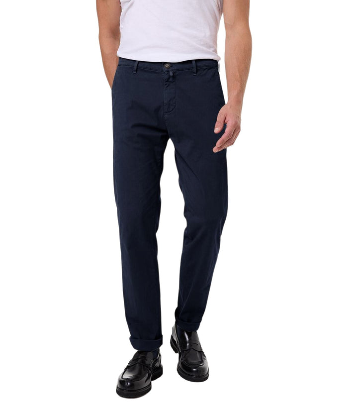 Pierre Cardin Herren Chinohose PC-COLMAR - Mid Waist - Tapered Fit - Beige Blau