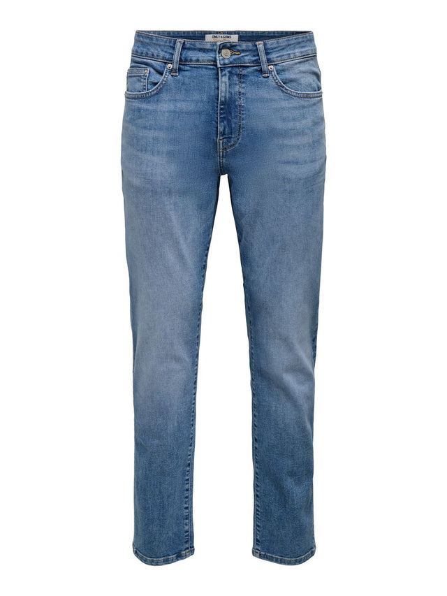 Only & Sons Herren Jeans ONSWEFT REG. JAX - Mid Waist - Regular Fit - Blau Grau Schwarz