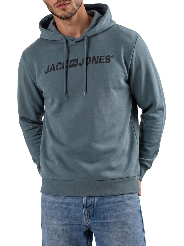 Jack & Jones Hoodie Herren mit Druck JJMORTY Regular Fit