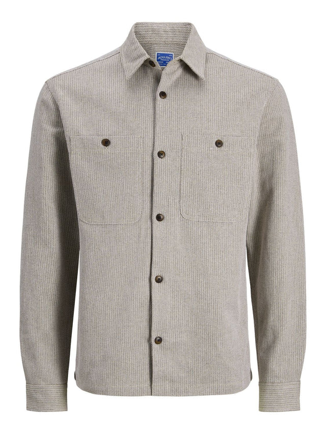 Jack & Jones Herren Freizeit Hemd JPRBLURAYLE LINEN BL. SOLID LS Regular Fit