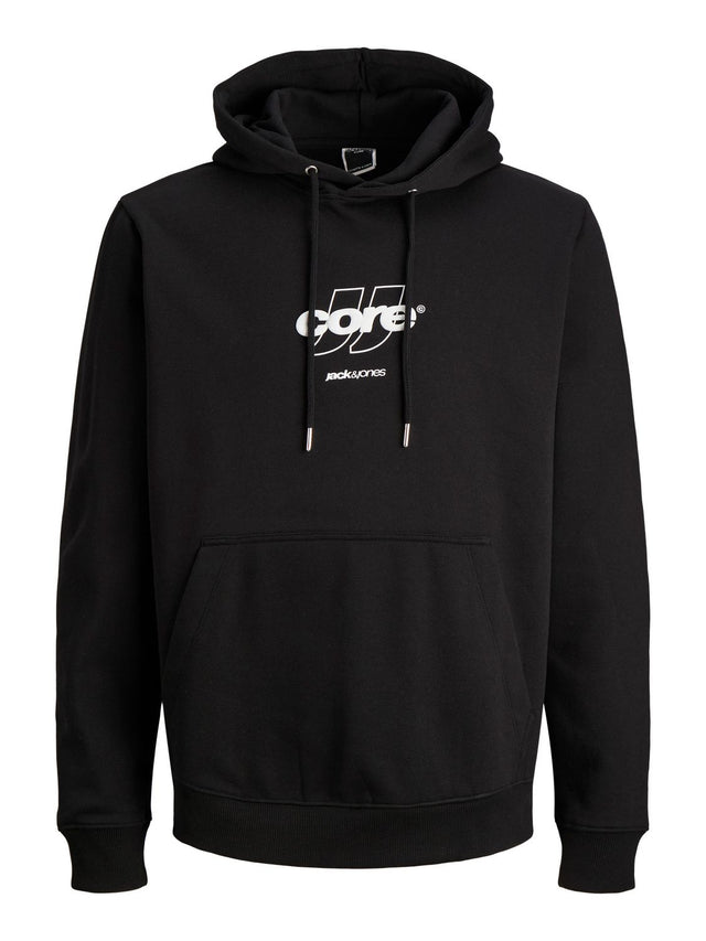 Jack & Jones Herren Hoodie Kapuzenpullover JCOCLUB FRONT PRINT SWEAT HOOD - Relaxed Fit