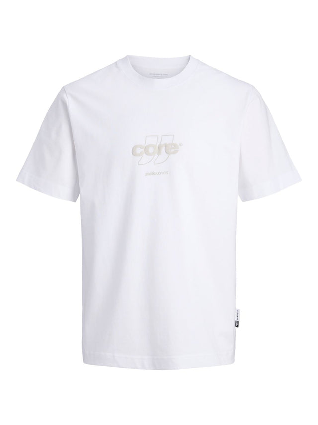 Jack & Jones Herren Rundhals T-Shirt JCOCLUB FRONT PRINT TEE SS CREW NECK - Relaxed Fit