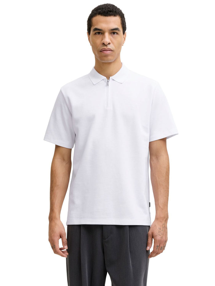 Jack & Jones Herren Poloshirt JPRBLAETHAN SS ZIP POLO SN - Regular Fit