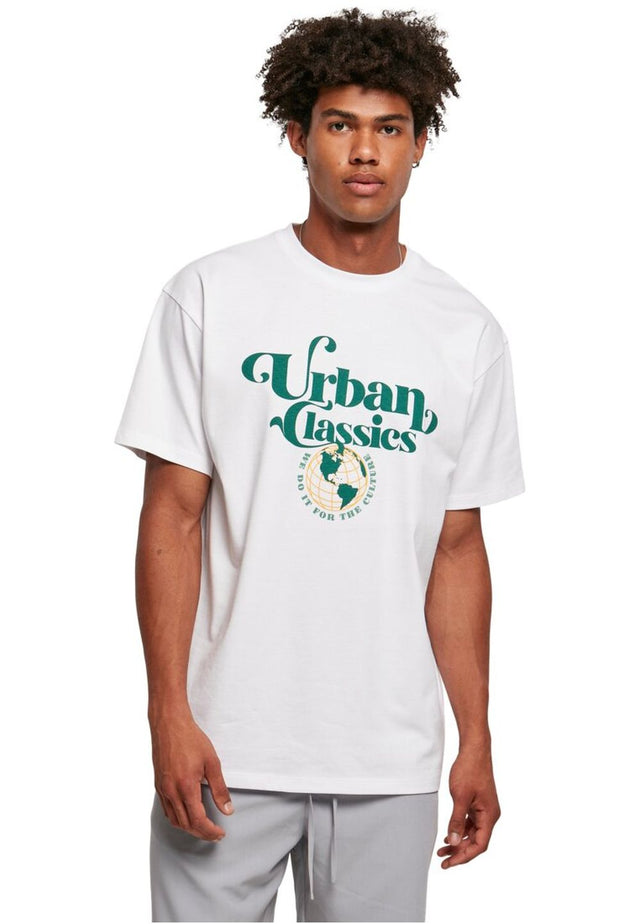 Urban Classics Herren T-Shirt ORGANIC GLOBE LOGO - Relaxed Fit