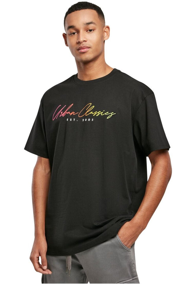 Urban Classics Herren T-Shirt SCRIPT LOGO - Relaxed Fit