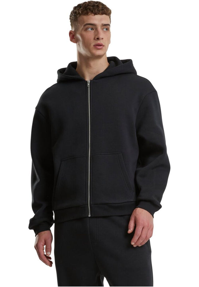 Urban Classics Herren Hoodie Kapuzenpullover FLUFFY ZIP - Regular Fit
