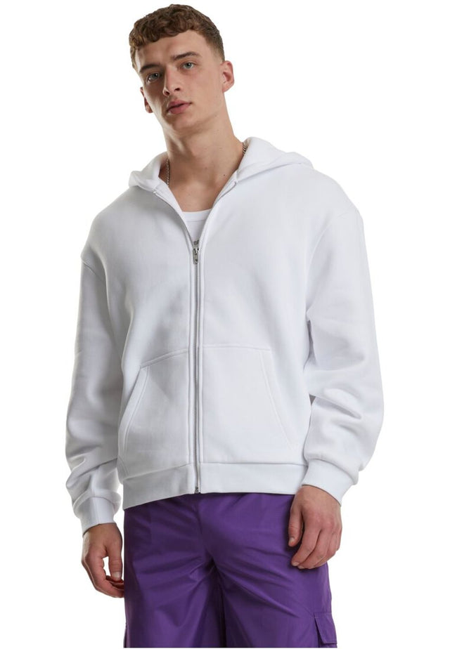 Urban Classics Herren Hoodie Kapuzenpullover FLUFFY ZIP - Regular Fit