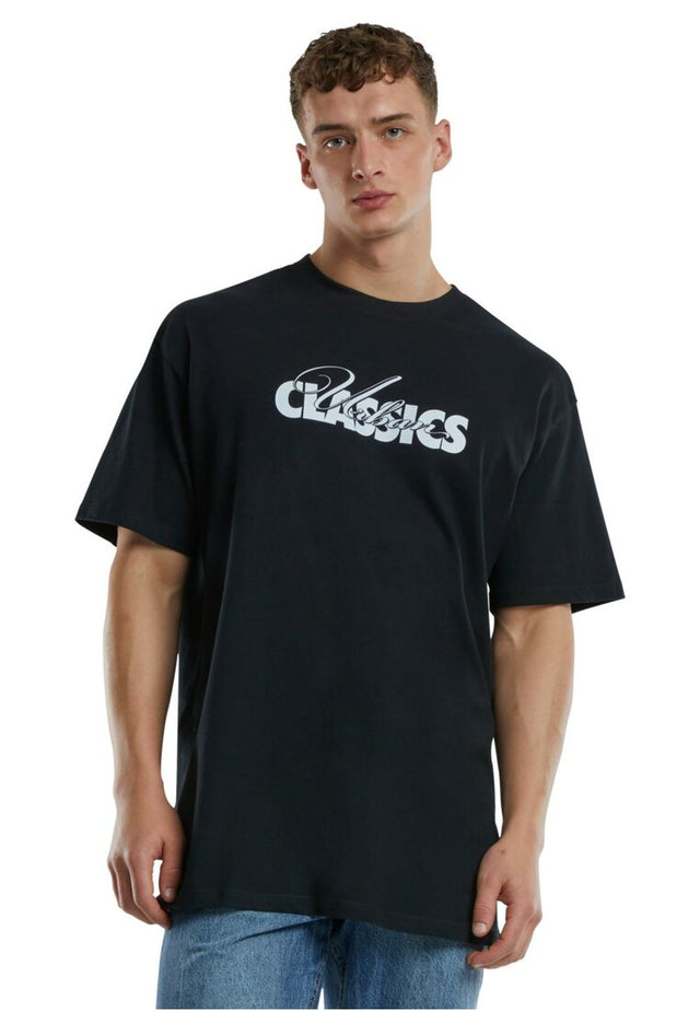 Urban Classics Herren T-Shirt UC CURSIVE BOLD LOGO HEAVYY OVERSIZED - Relaxed Fit