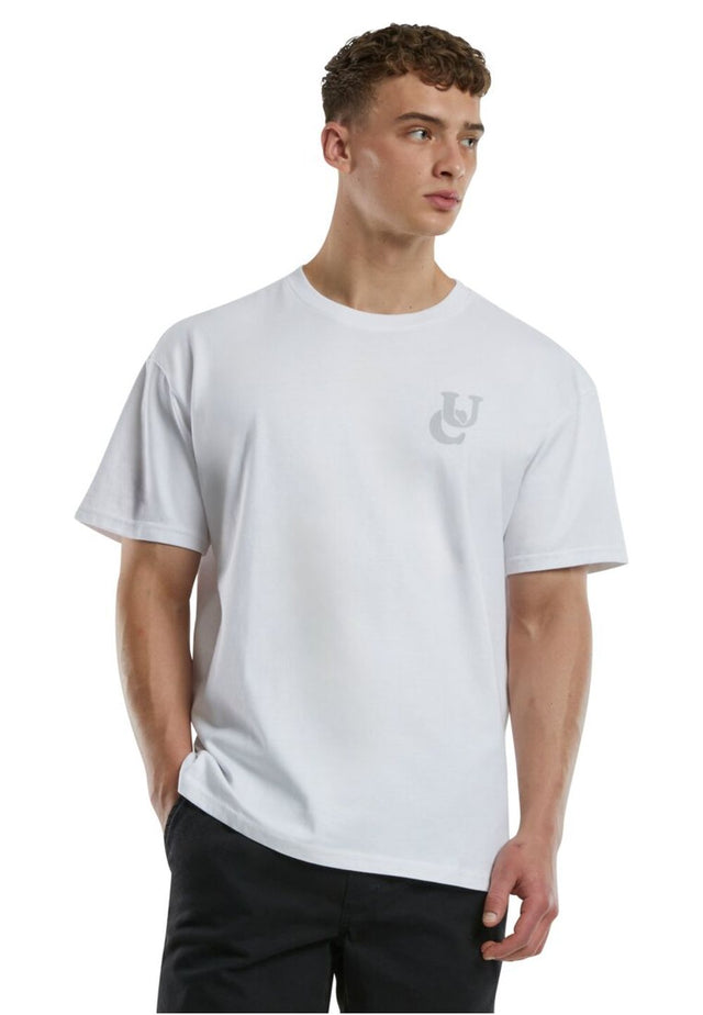Urban Classics Herren T-Shirt UC WEAVY LOGO HEAVYY OVERSIZED - Relaxed Fit