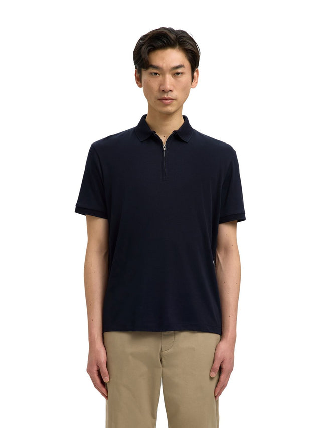 Selected Homme Herren Poloshirt SLMFAVE ZIP SS - Regular Fit