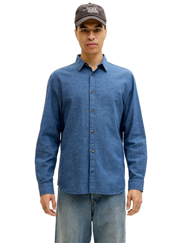 Freizeit Hemd JJESUMMER LINEN BLEND - Regular Fit