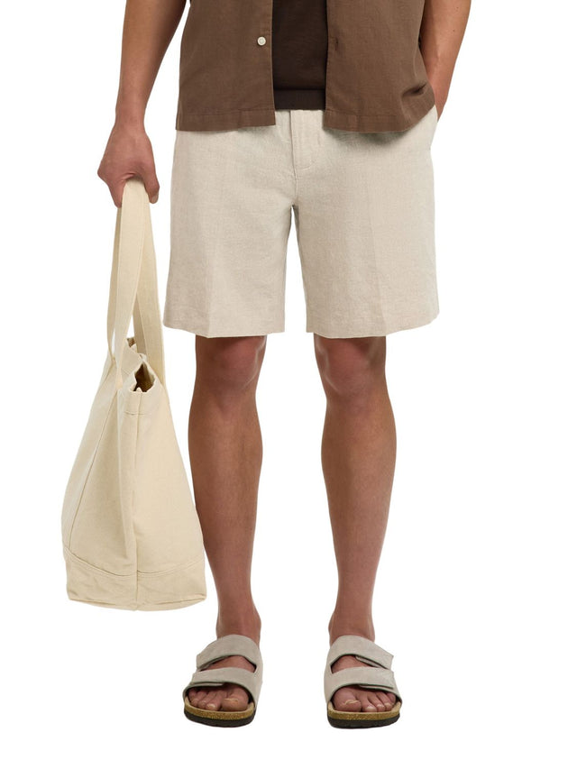 Selected Herren Shorts SLMREGULAR-LEROY LINEN Mid Waist - Regular Fit