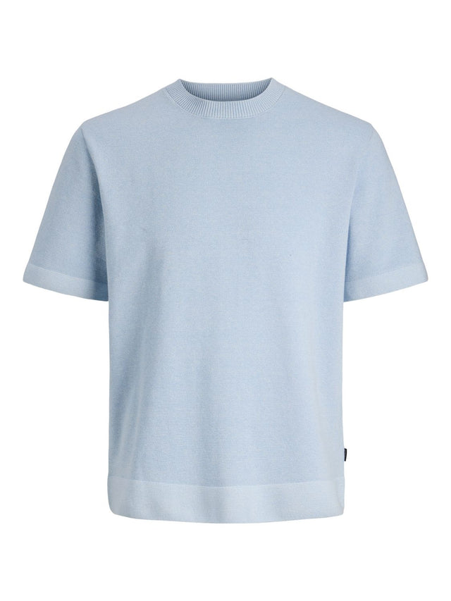Jack & Jones Herren Rundhals T-Shirt JPRBLAMILANO SPRING KNIT CREW NECK - Relaxed Fit