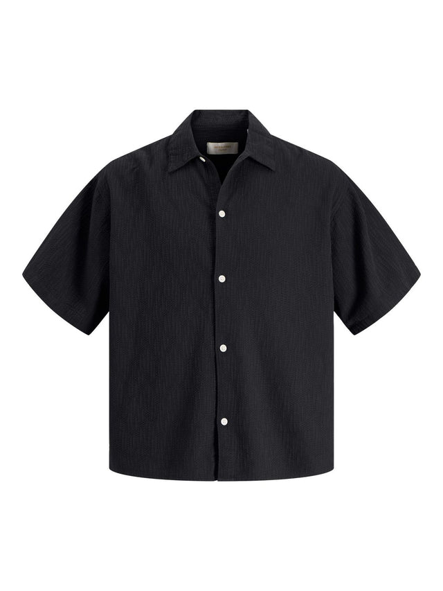 Jack & Jones Herren Kurzarm Hemd JORMONTAUK WAVY TEXTURE Relaxed Fit