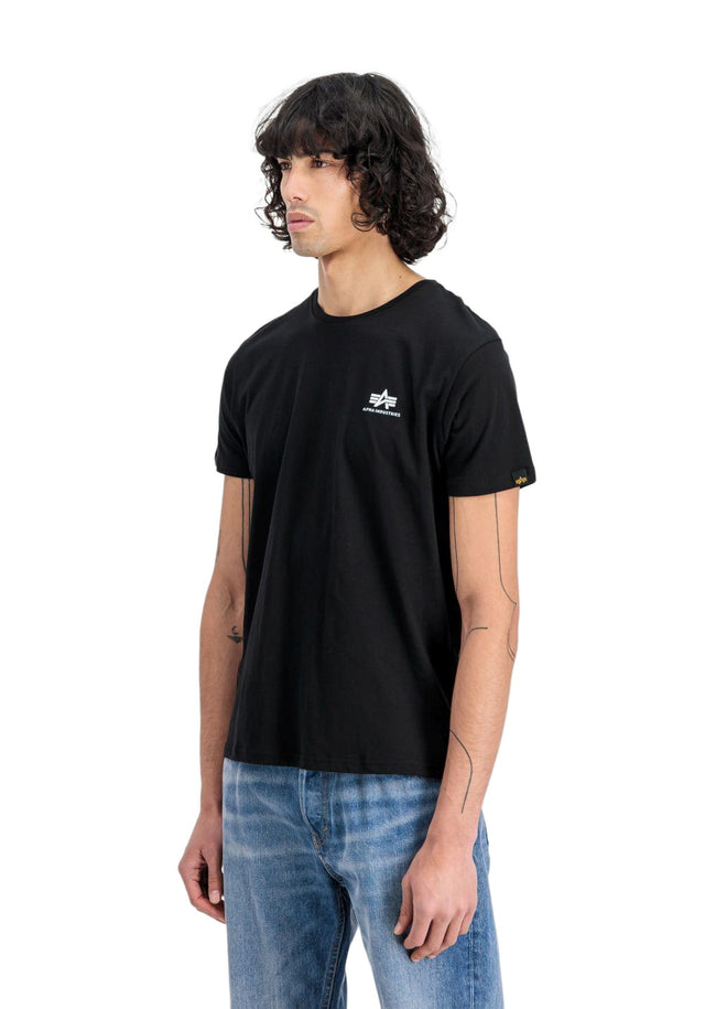 Alpha Industries Herren Rundhals T-Shirt BACKPRINT - Regular Fit