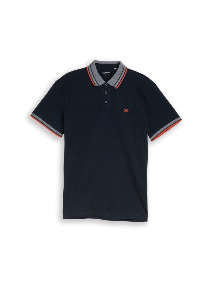 Tom Tailor Herren Poloshirt PRINTED - Regular Fit