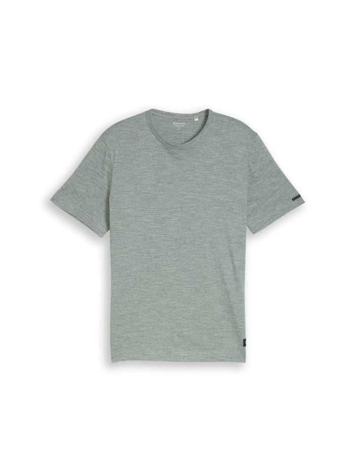 Tom Tailor Herren T-Shirt "DETAILED FINE STRIPE" - Regular Fit