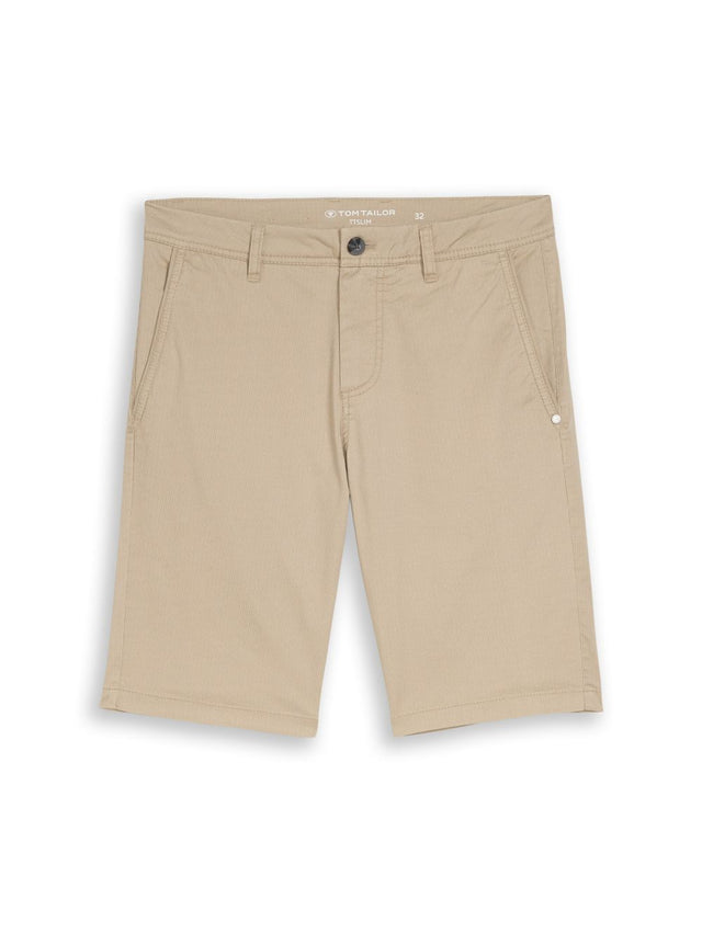 Tom Tailor Herren Short SLIM PRINTED CHINO SHORTS  - Slim Fit