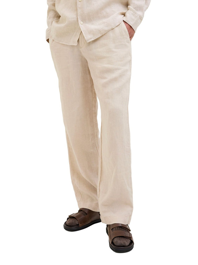 Jack & Jones Herren Chinohose  JPSTKARL LAWRENCE LINEN - Relaxed Fit