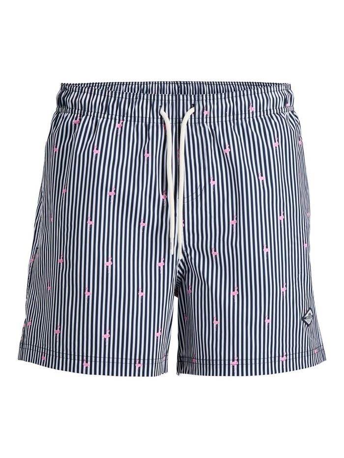 Jack & Jones Herren Badehose Badeshort JPSTMAUI BREEZE MINI STRIPE