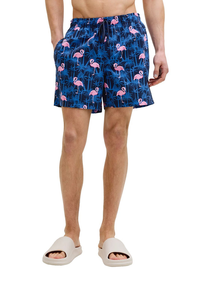 Jack & Jones Herren Badehose Badeshort JPSTMAUI VIBES NOVELTY AOP