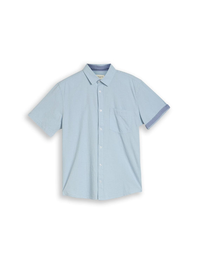 Tom Tailor Herren Kurzarm Hemd STRUCTURED - Regular Fit