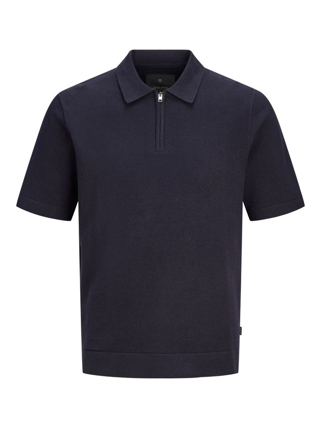 Jack & Jones Herren Poloshirt JPRBLAMILANO SPRING KNIT ZIP - Regular Fit