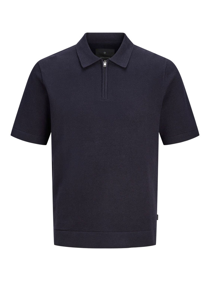 Jack & Jones Herren Poloshirt JPRBLAMILANO SPRING KNIT ZIP - Regular Fit