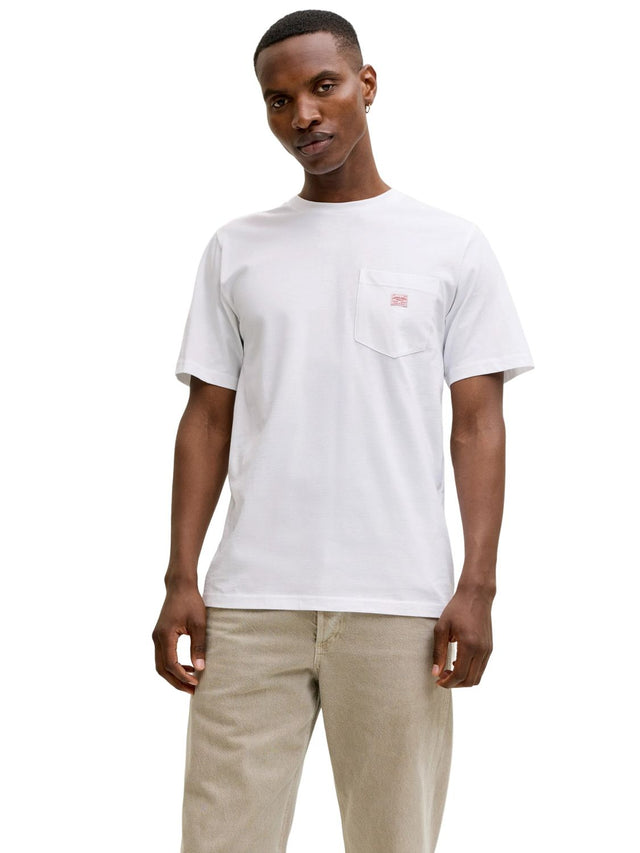 Jack & Jones Herren Rundhals T-Shirt JPRBLUCALEB SS - Regular Fit