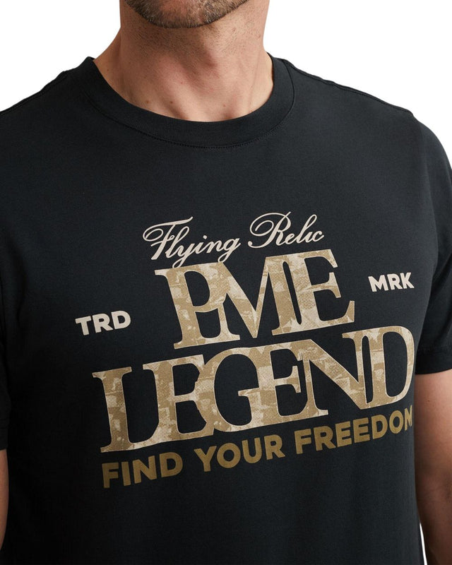 PME Legend Herren Rundhals T-Shirt  SHORT SLEEVE R-NECK BIG ART PACKAGE - Regular Fit