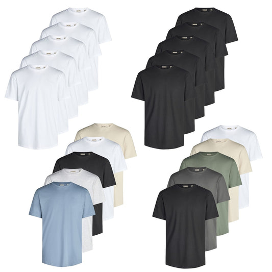 Only & Sons Tshirt Herren Regular Fit ONSJEFF LONGY 5er Set Pack