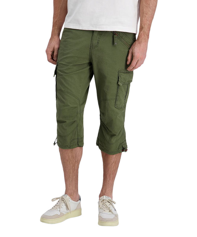 TIMEZONE  Herren 3/4 Cargo Hose LOOSE MILESTZ SHORT Mid Waist Loose Fit - Olive Blau Beige