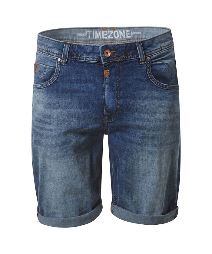 TIMEZONE Herren Bermuda Jeans Shorts REGULAR JACKYTZ SHORT Mid Waist Regular Fit - Blau