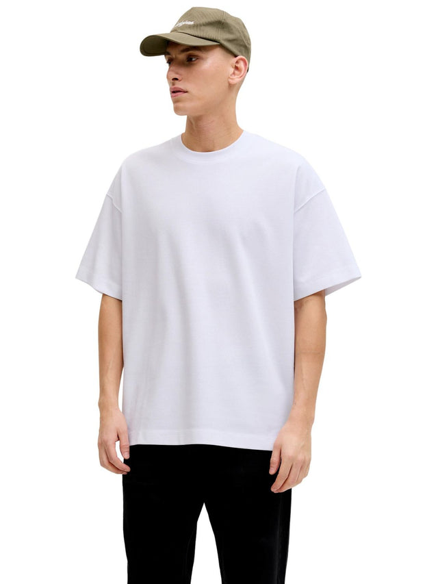 Jack & Jones Herren Rundhals T-Shirt JJEBARRON TEE SS O-NECK - Relaxed Fit