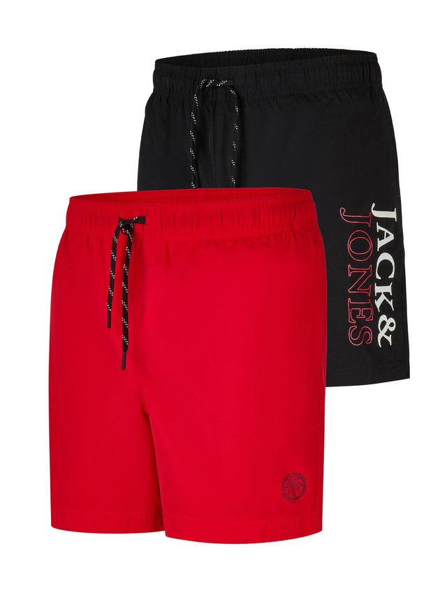 Jack & Jones Badehose Herren lang Regular Fit Badeshorts 2er Pack JPSTMAUI SWIM MIX