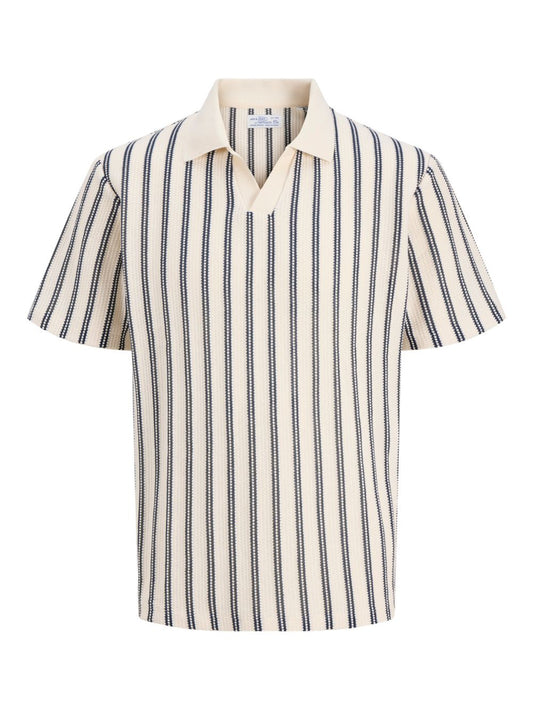 Jack & Jones Herren Poloshirt JPRBLUHARRY SS SPLIT NECK - Regular Fit