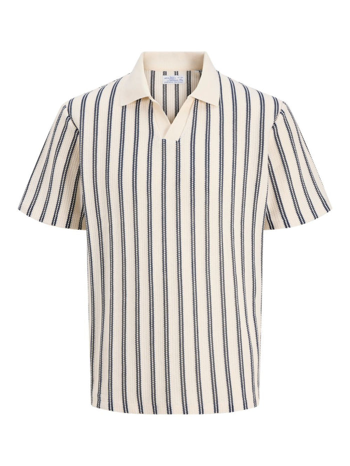 Jack & Jones Herren Poloshirt JPRBLUHARRY SS SPLIT NECK - Regular Fit