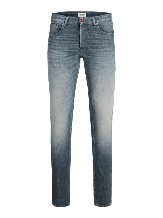 Jack & Jones Herren Jeans JJIGLENN JJROY - Mid Waist - Slim Fit - Blau