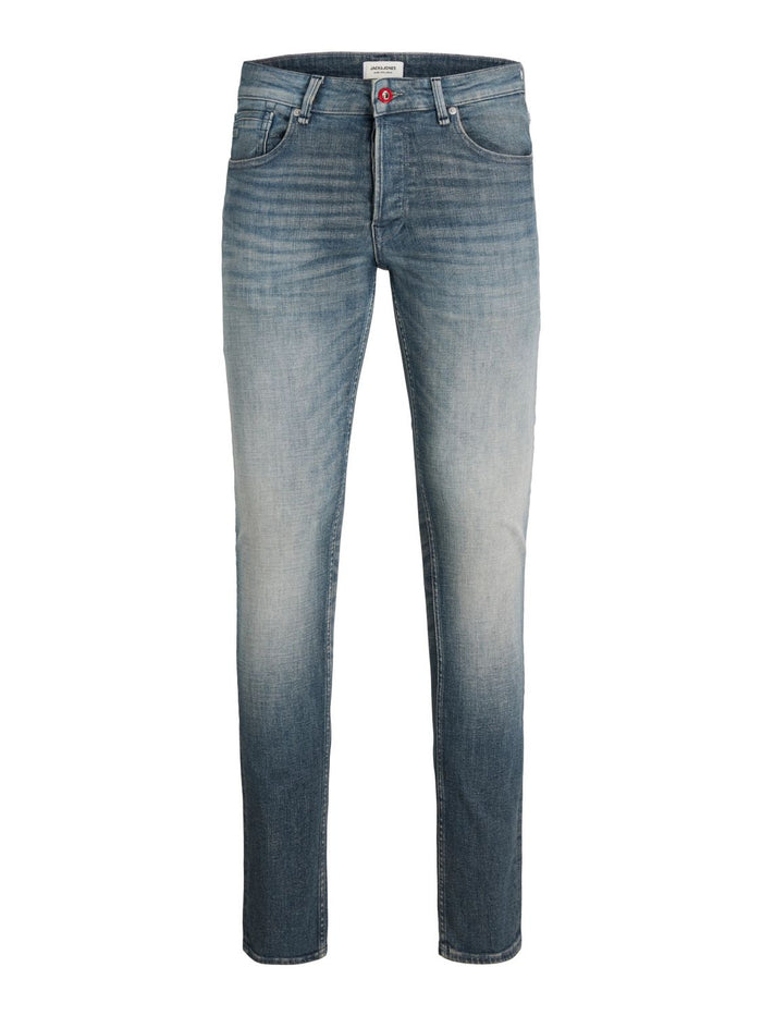 Jack & Jones Herren Jeans JJIGLENN JJROY - Mid Waist - Slim Fit - Blau
