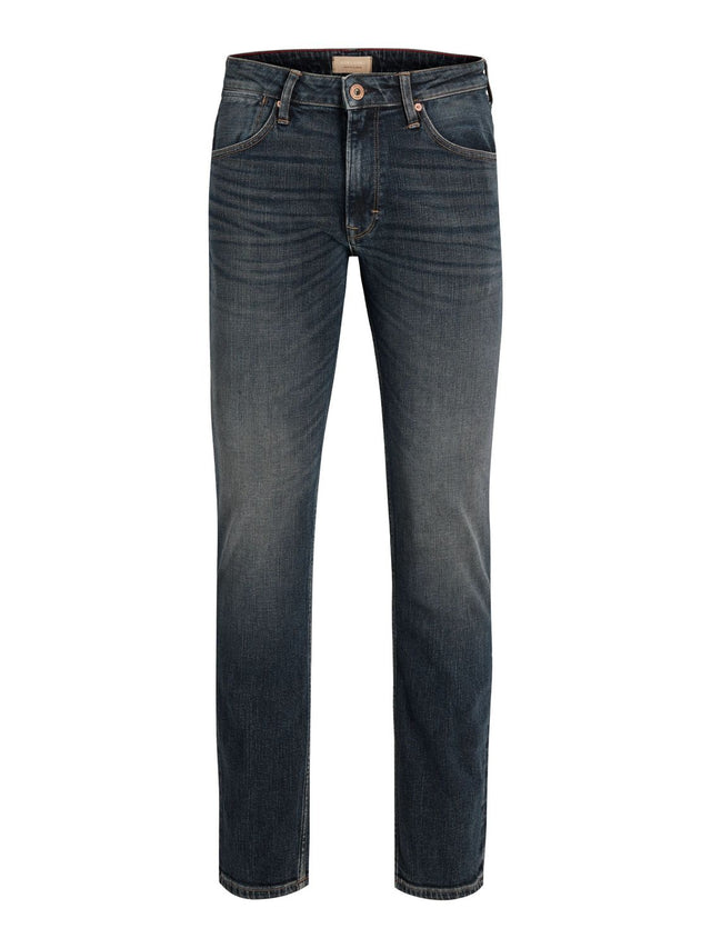 Jack & Jones Herren Jeans JJICLARK JJDUKE - Mid Waist - Regular Fit - Blau