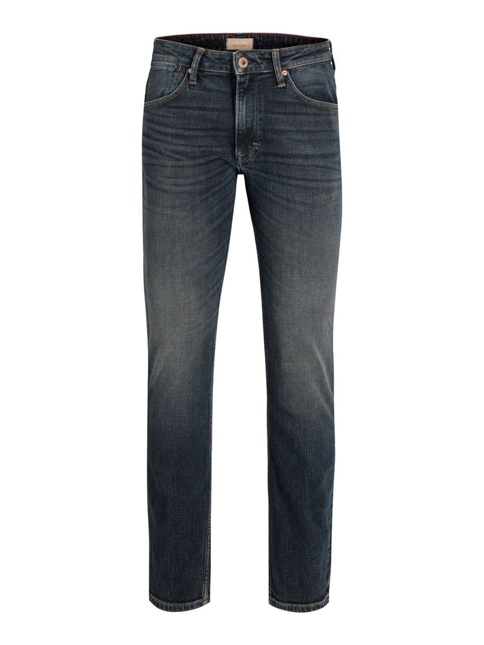 Jack & Jones Herren Jeans JJICLARK JJDUKE - Mid Waist - Regular Fit - Blau