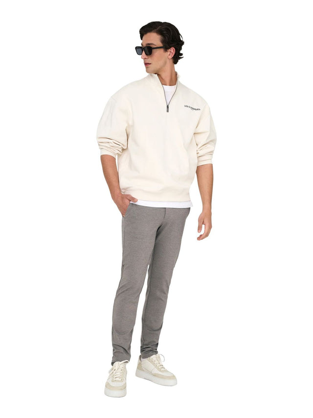 Only & Sons Herren Chino Hose ONSMARK SLIM DITSY - Slim Fit - Braun
